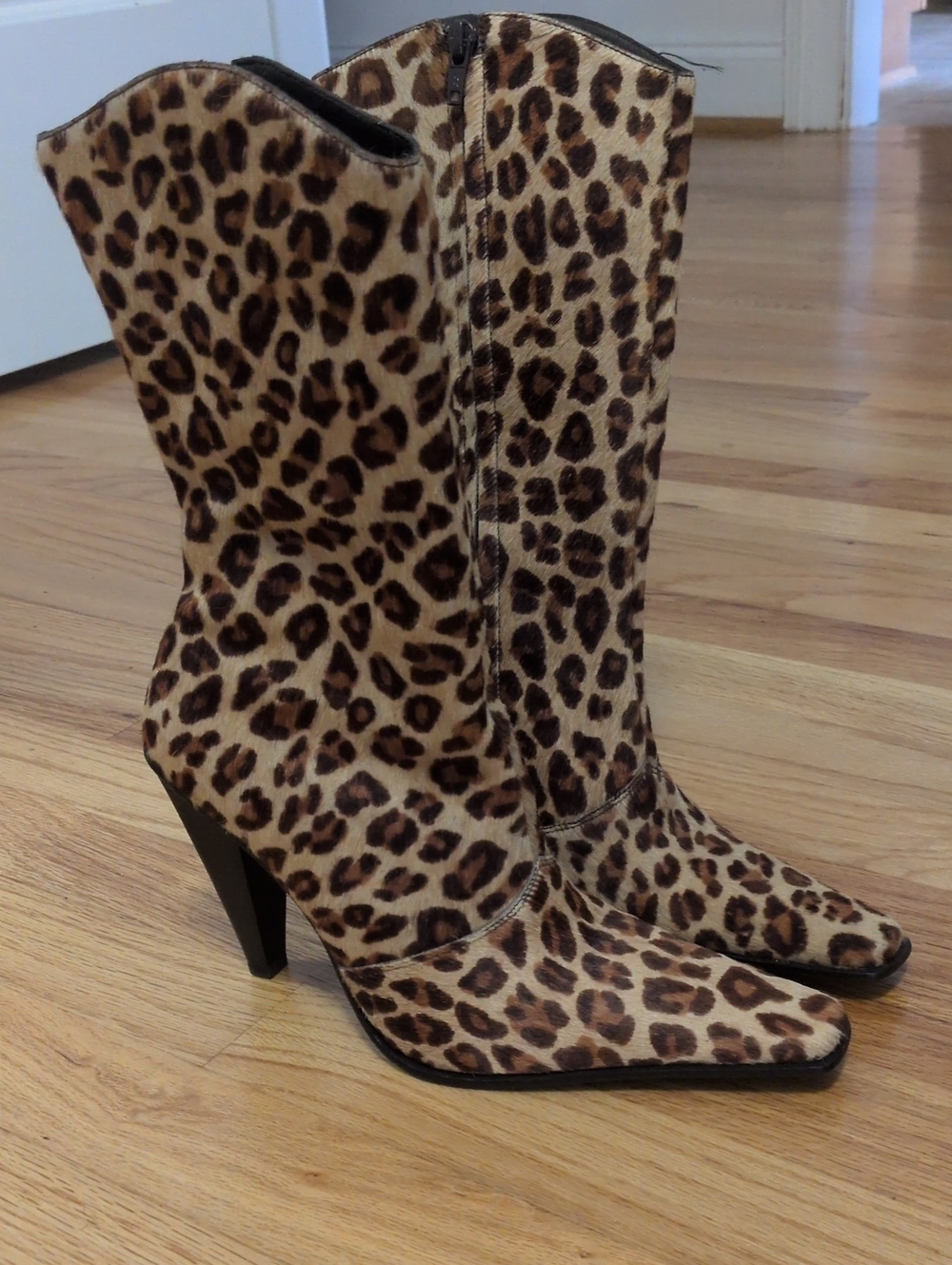 Dolce Vita Animal Print Square Toe  Boots